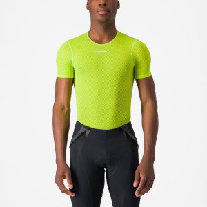 Camada Base Castelli PRO MESH 2.0 SHORT SLEEVE Masculino Luz Verdes | 238974JUA