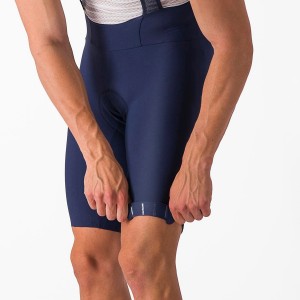 Shorts Com Babador Castelli ESPRESSO Masculino Azuis | 136578CKP