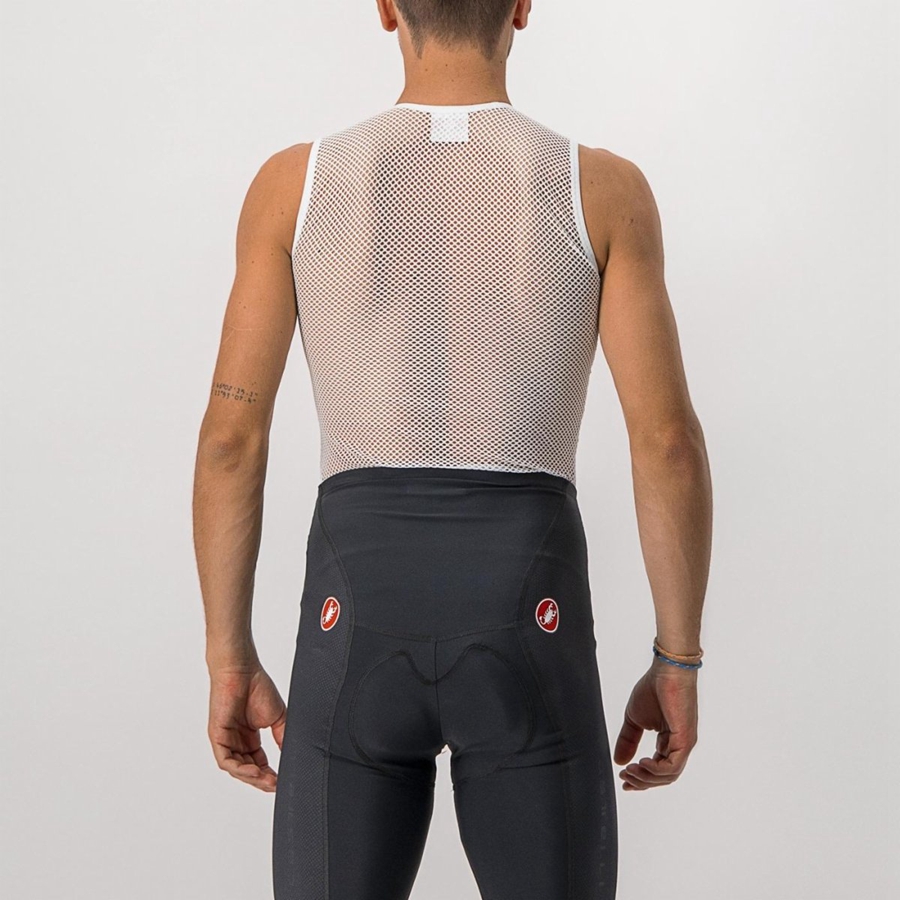 Camada Base Castelli CORE MESH 3 SLEEVELESS Masculino Branco | 029738FTG