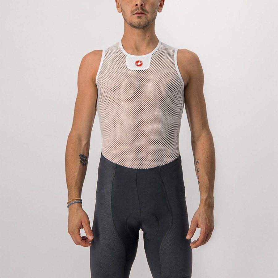 Camada Base Castelli CORE MESH 3 SLEEVELESS Masculino Branco | 029738FTG