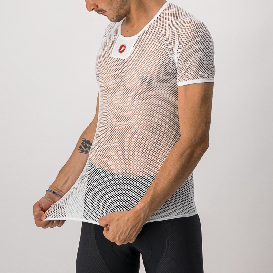 Camada Base Castelli CORE MESH 3 SS Masculino Branco | 913507TVF
