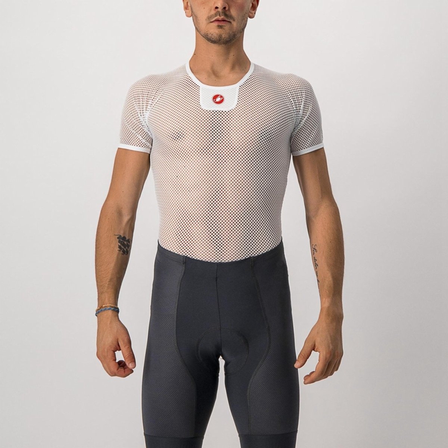 Camada Base Castelli CORE MESH 3 SS Masculino Branco | 913507TVF