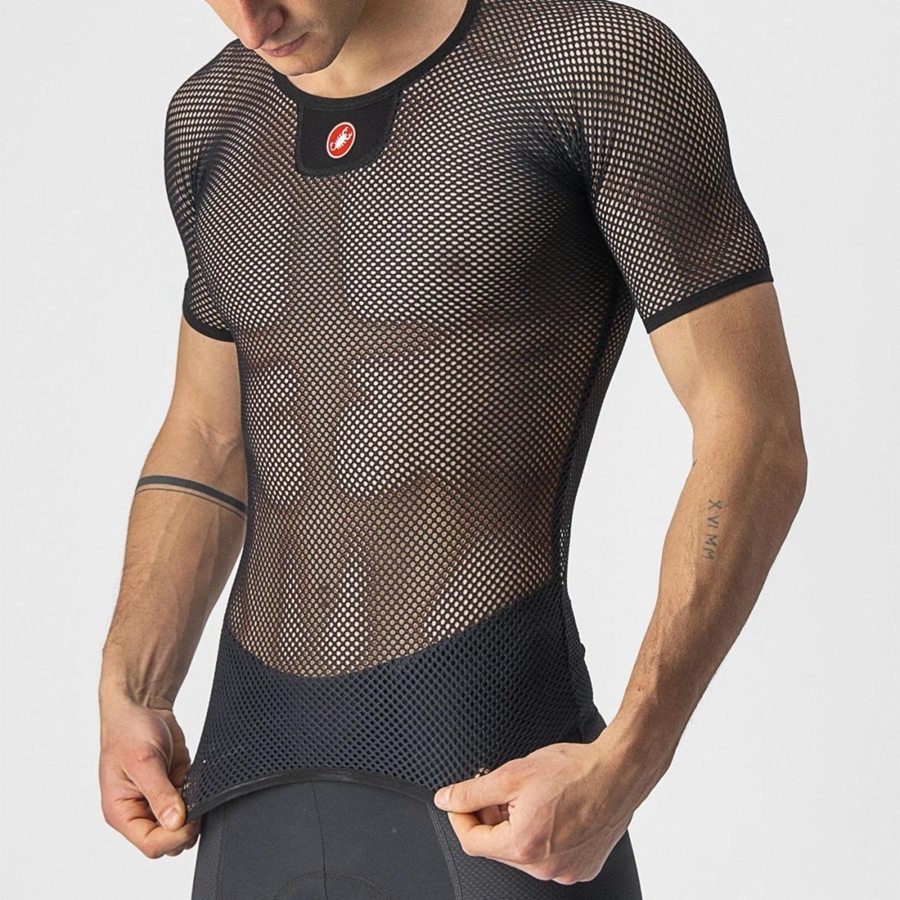 Camada Base Castelli CORE MESH 3 SS Masculino Pretas | 952064IBG