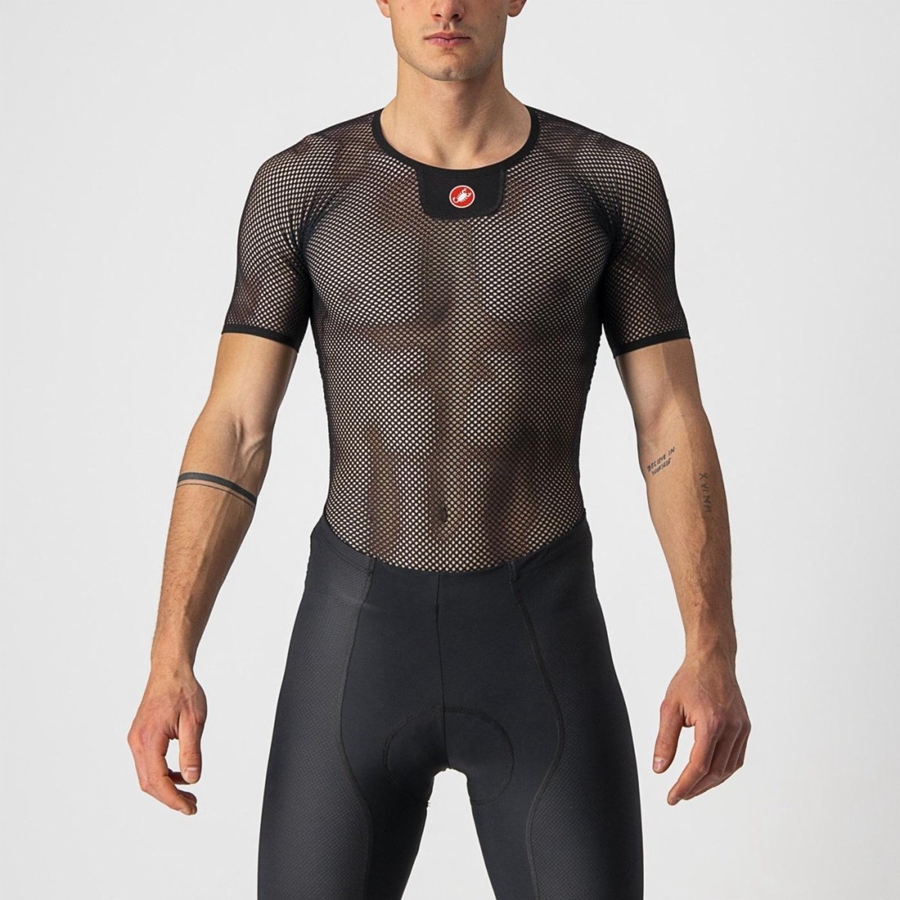 Camada Base Castelli CORE MESH 3 SS Masculino Pretas | 952064IBG
