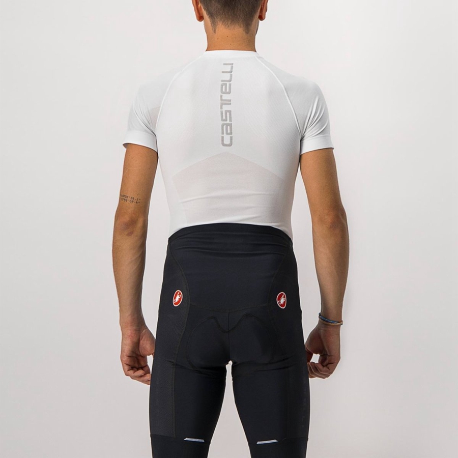 Camada Base Castelli CORE SEAMLESS SS Masculino Branco | 984725UQX