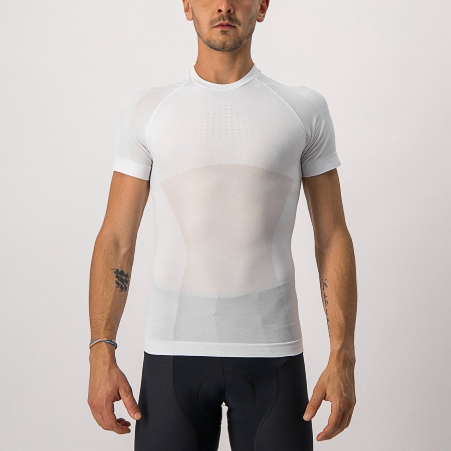 Camada Base Castelli CORE SEAMLESS SS Masculino Branco | 984725UQX