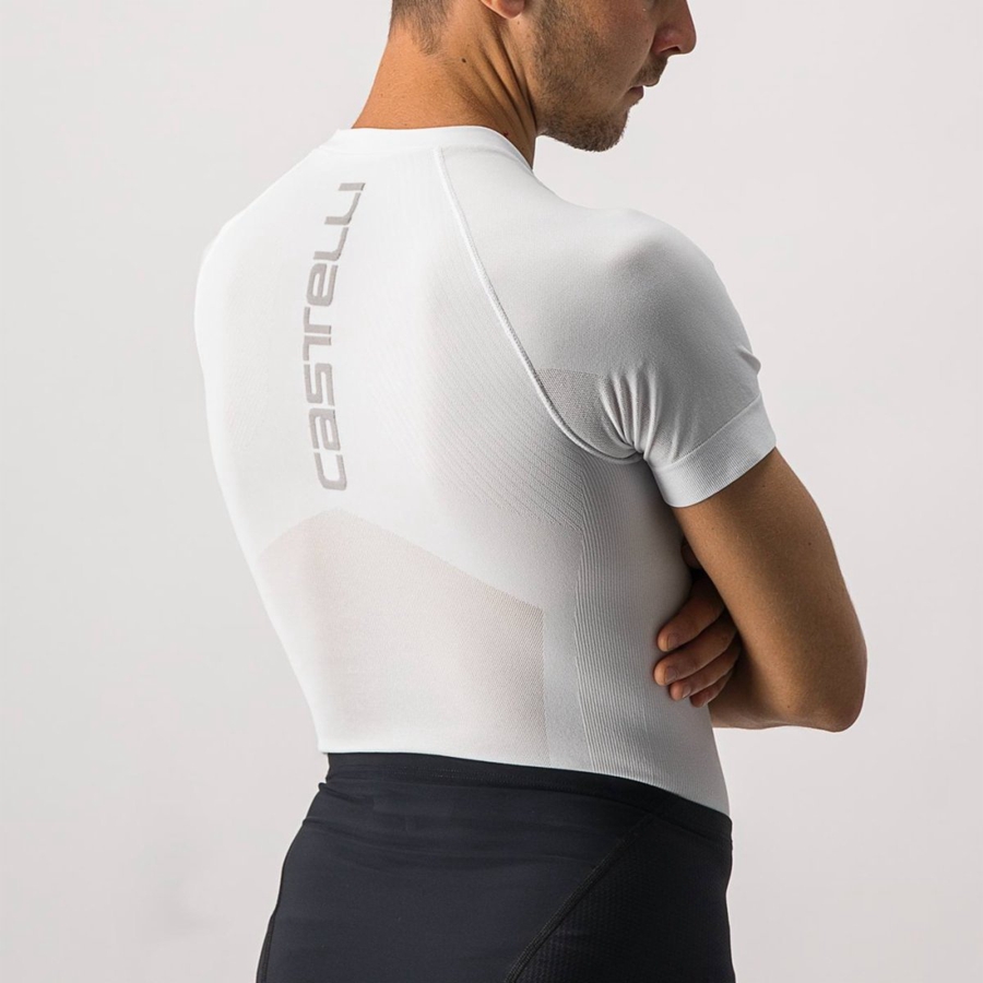Camada Base Castelli CORE SEAMLESS SS Masculino Branco | 984725UQX