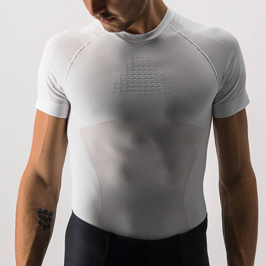 Camada Base Castelli CORE SEAMLESS SS Masculino Branco | 984725UQX