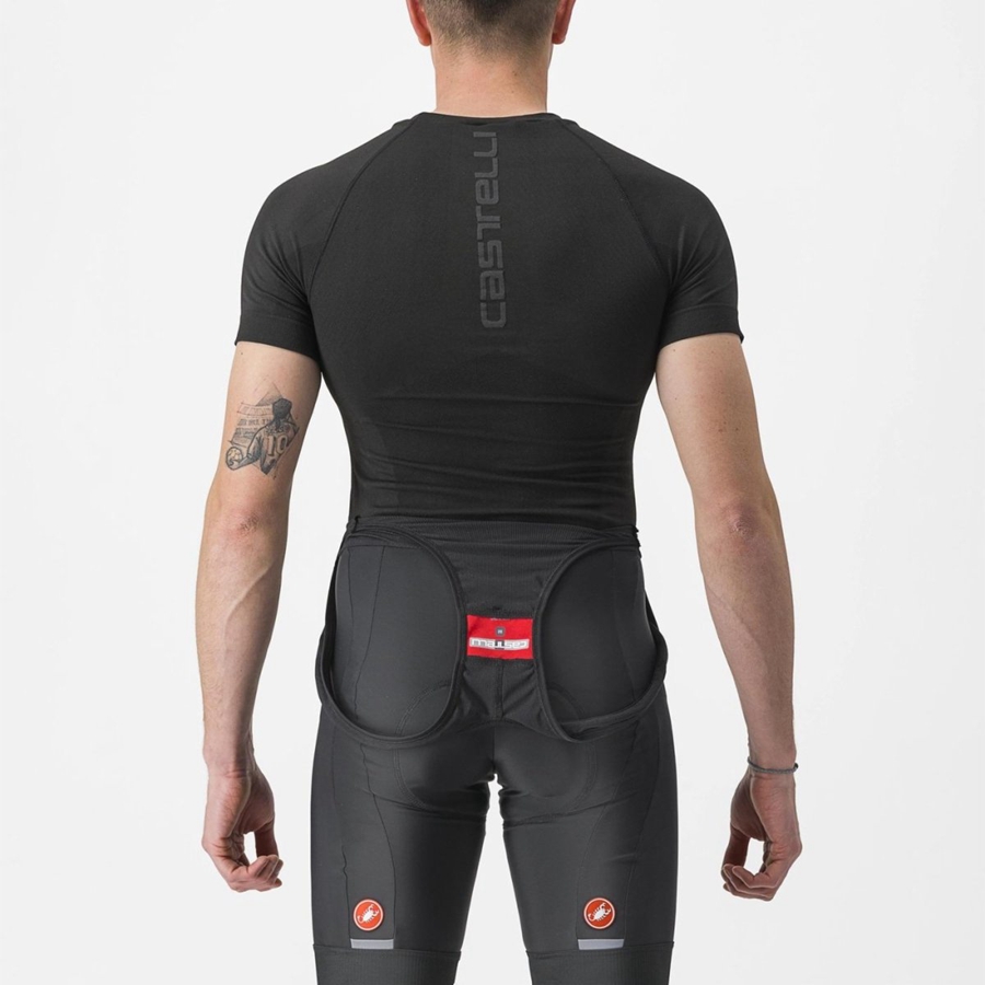 Camada Base Castelli CORE SEAMLESS SS Masculino Pretas | 281407TUS