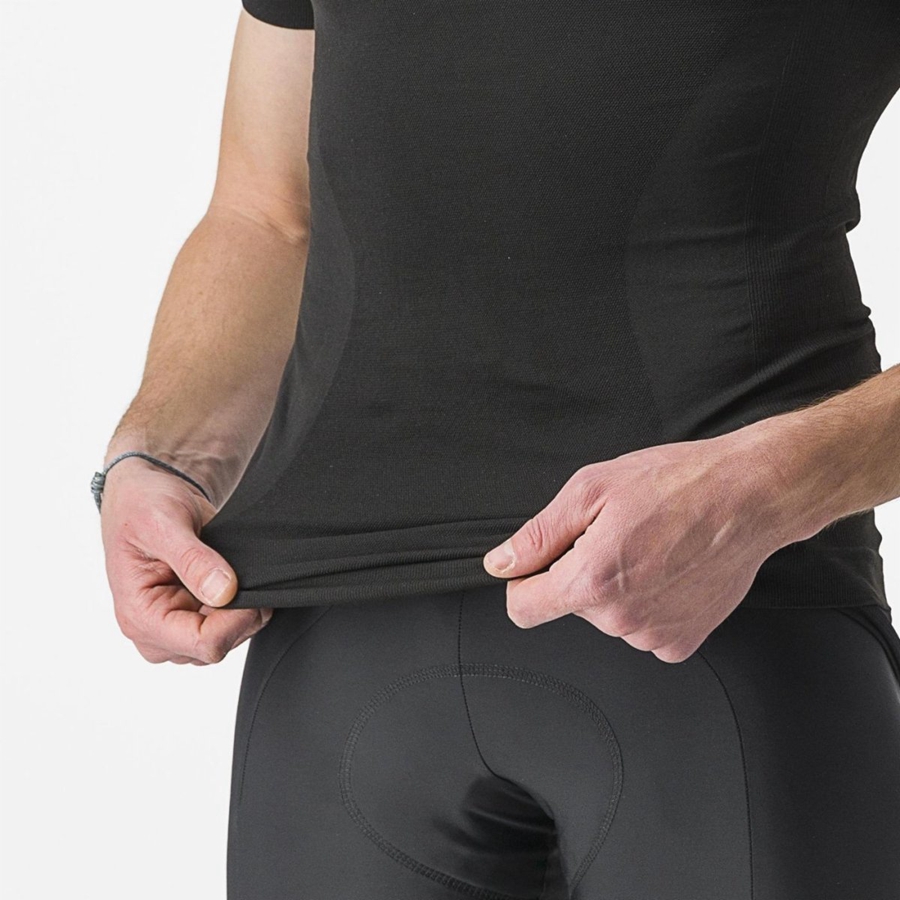 Camada Base Castelli CORE SEAMLESS SS Masculino Pretas | 281407TUS