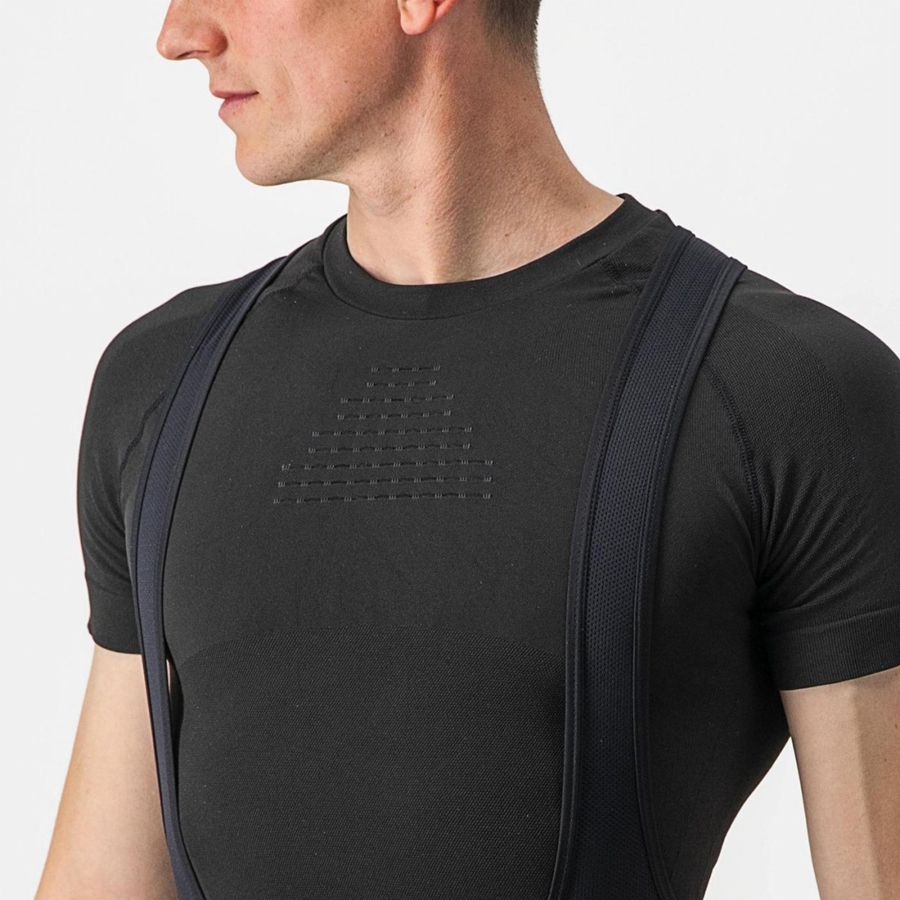 Camada Base Castelli CORE SEAMLESS SS Masculino Pretas | 281407TUS