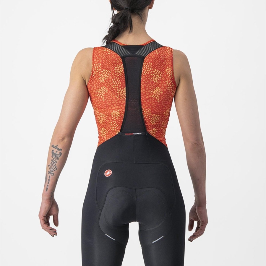 Camada Base Castelli PRO MESH 4 W SLEEVELESS Feminino Laranja | 561874FZV