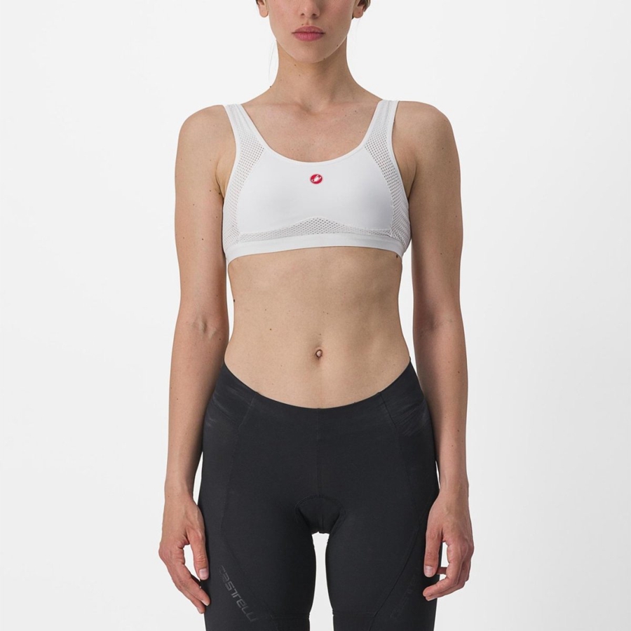 Camada Base Castelli ROSSO CORSA BRA Feminino Branco | 156702TOV