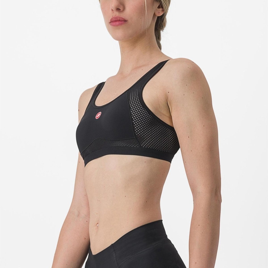 Camada Base Castelli ROSSO CORSA BRA Feminino Pretas | 283150MLD