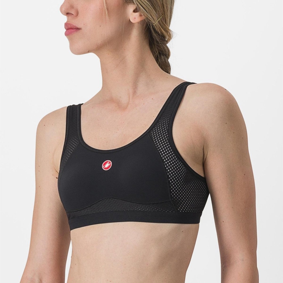 Camada Base Castelli ROSSO CORSA BRA Feminino Pretas | 283150MLD