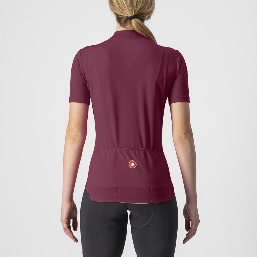 Camisa Castelli ANIMA 3 Feminino Bordeaux Vermelhas | 324081MZO