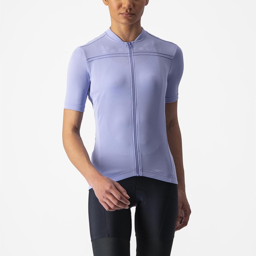 Camisa Castelli ANIMA 4 Feminino Roxo Branco | 694018VWB