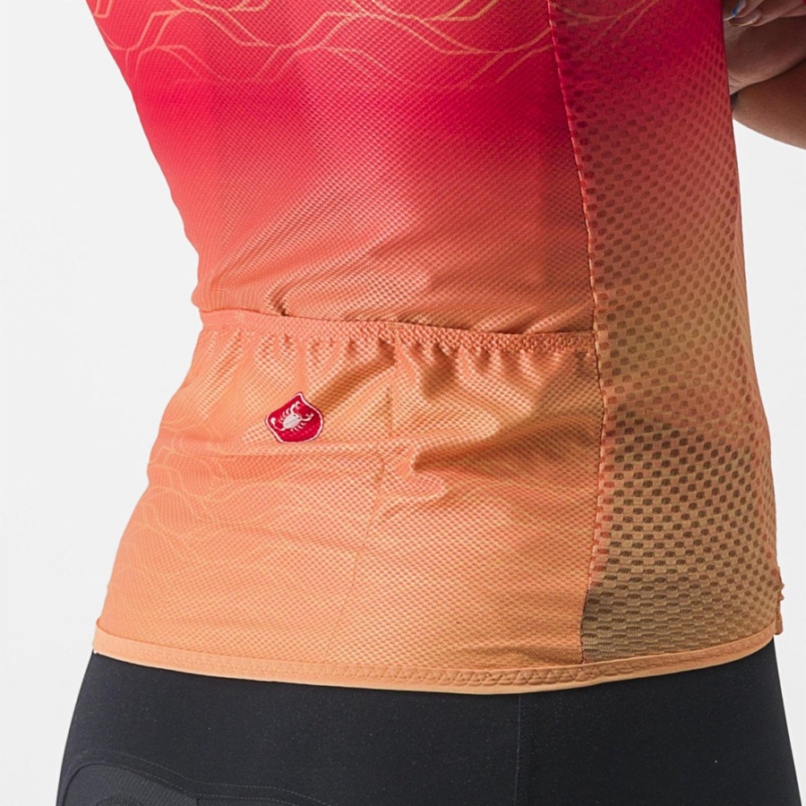 Camisa Castelli CLIMBER'S 2.0 W Feminino Laranja | 496502YQZ