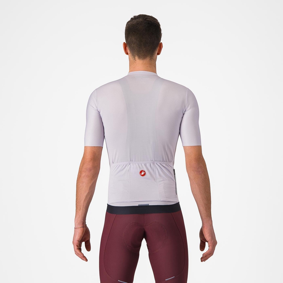 Camisa Castelli ESPRESSO Masculino Roxo Branco Cinzentas Escuro | 834729TCV