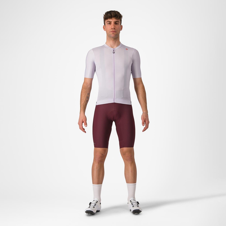Camisa Castelli ESPRESSO Masculino Roxo Branco Cinzentas Escuro | 834729TCV