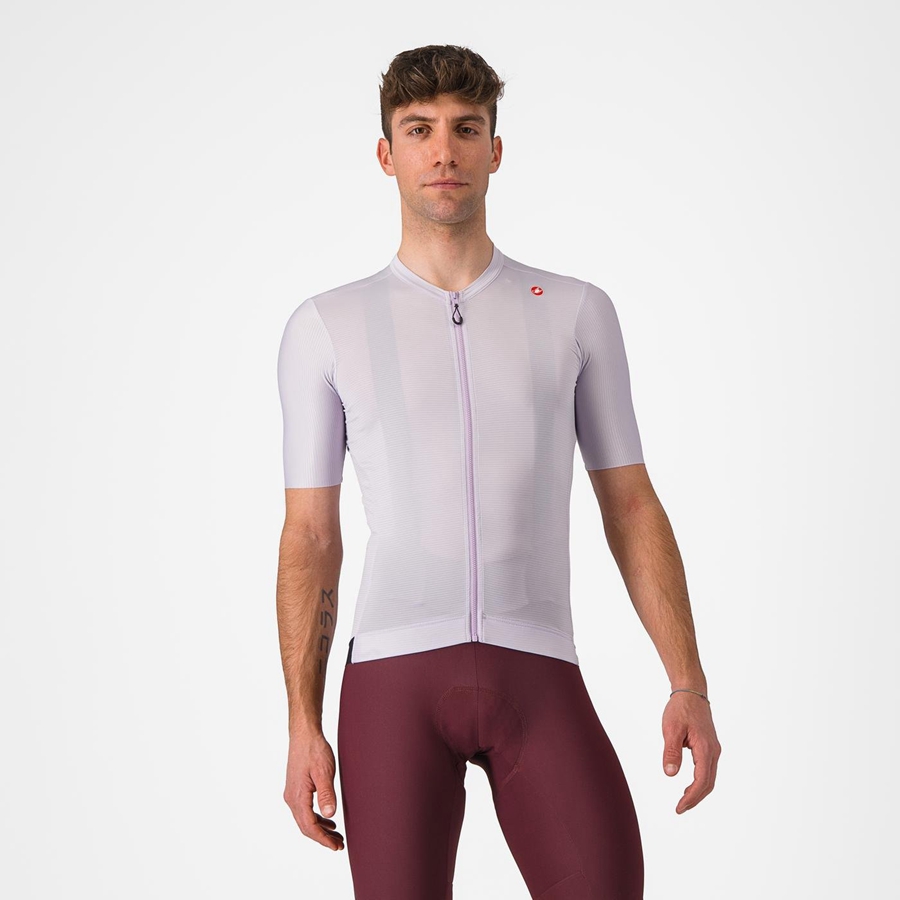 Camisa Castelli ESPRESSO Masculino Roxo Branco Cinzentas Escuro | 834729TCV