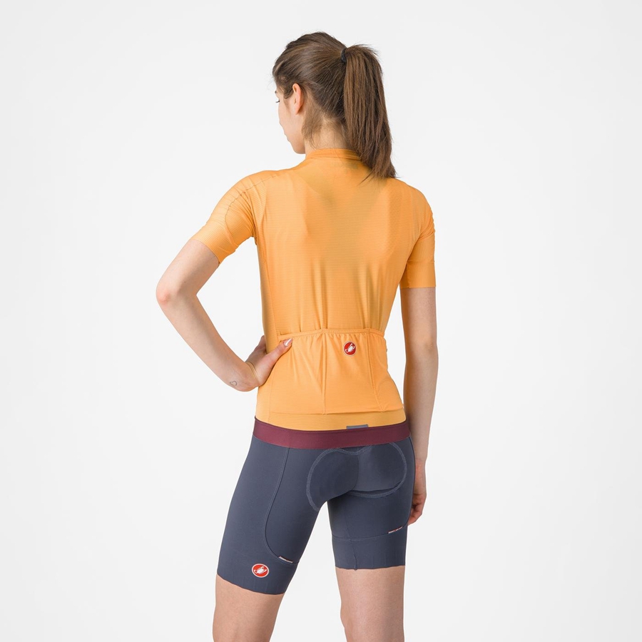 Camisa Castelli ESPRESSO W Feminino Laranja Bordeaux Escuro | 268095AJI