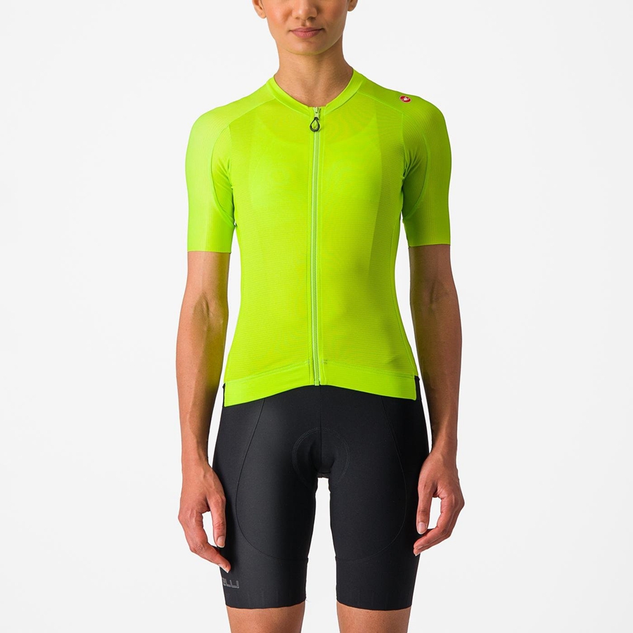 Camisa Castelli ESPRESSO W Feminino Luz Verdes Verdes Escuro | 320168OQS