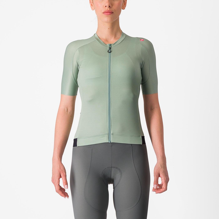 Camisa Castelli ESPRESSO W Feminino Verdes Verdes Escuro | 146359SVQ