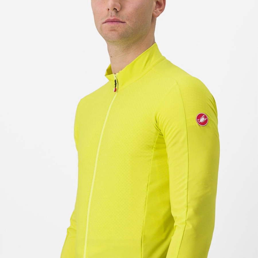Camisa Castelli FLIGHT AIR Masculino Amarelas | 439687XPH
