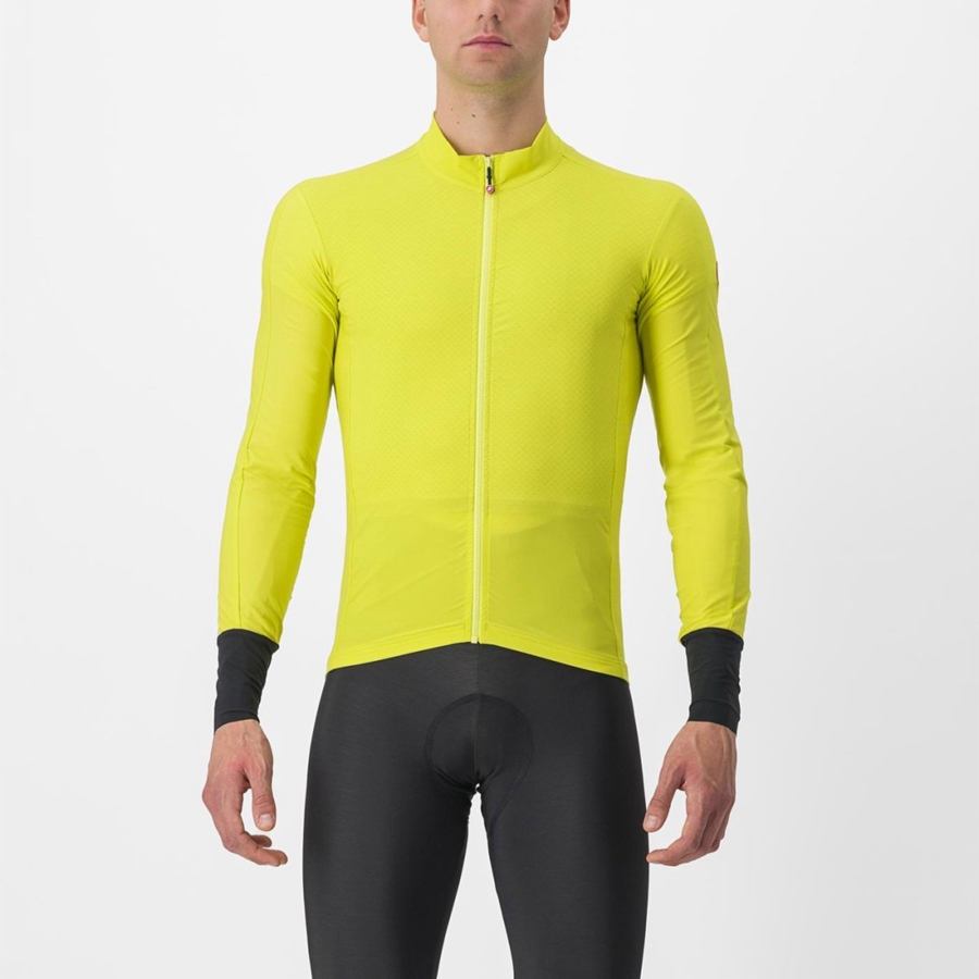Camisa Castelli FLIGHT AIR Masculino Amarelas | 439687XPH