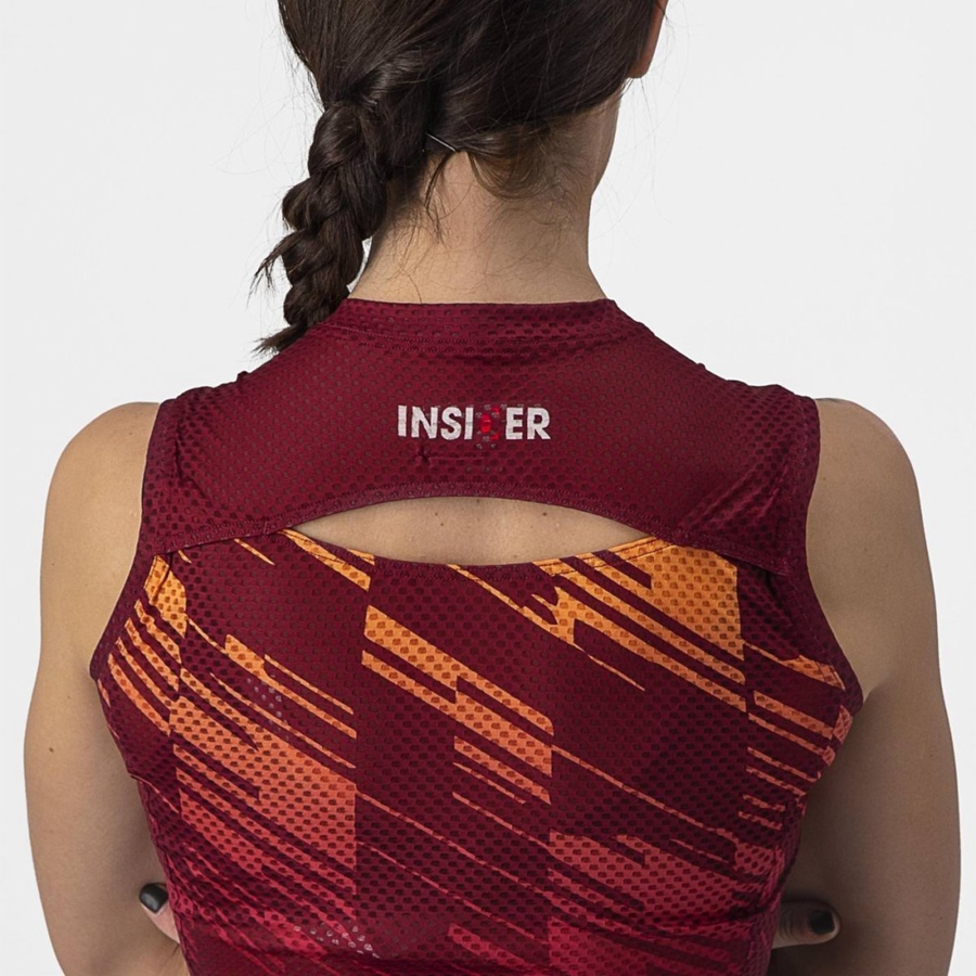 Camisa Castelli INSIDER W SLEEVELESS Feminino Bordeaux | 643295OMA