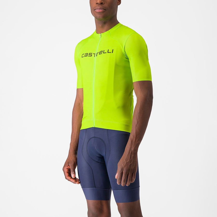 Camisa Castelli PROLOGO LITE Masculino Luz Verdes Verdes Escuro | 683740RAU