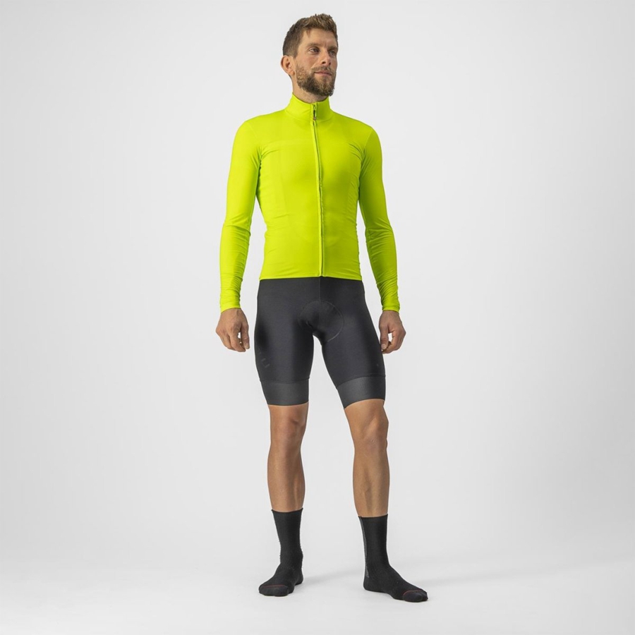 Camisa Castelli PRO THERMAL MID LS Masculino Luz Verdes | 183569QTI