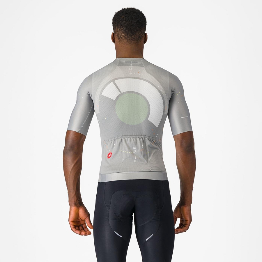 Camisa Castelli R-A/D Masculino Multicoloridas Cinzentas | 583642LBI