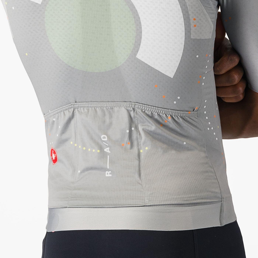 Camisa Castelli R-A/D Masculino Multicoloridas Cinzentas | 583642LBI