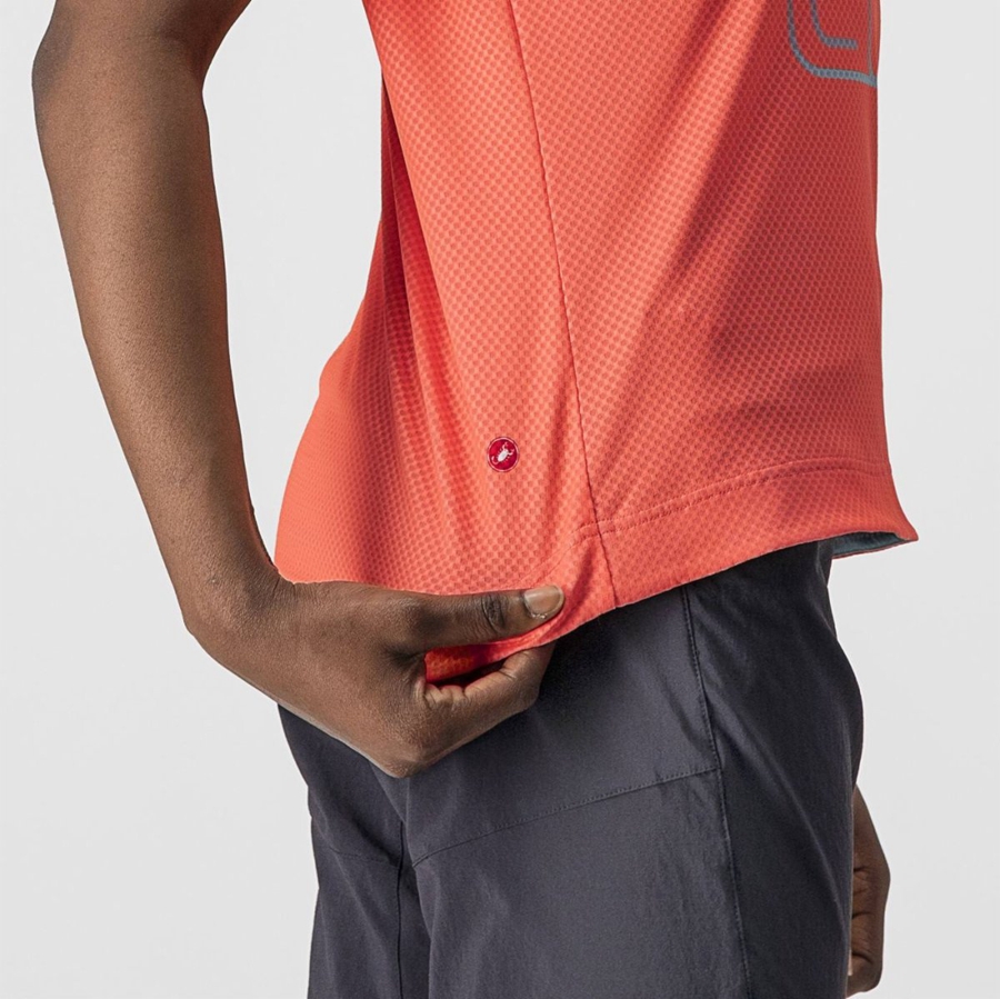 Camisa Castelli TRAIL TECH W TEE Feminino Coral | 628105NJF
