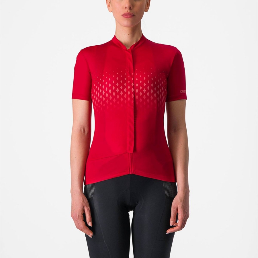 Camisa Castelli UNLIMITED SENTIERO 3 Feminino Vermelhas Vermelhas | 851792WFC