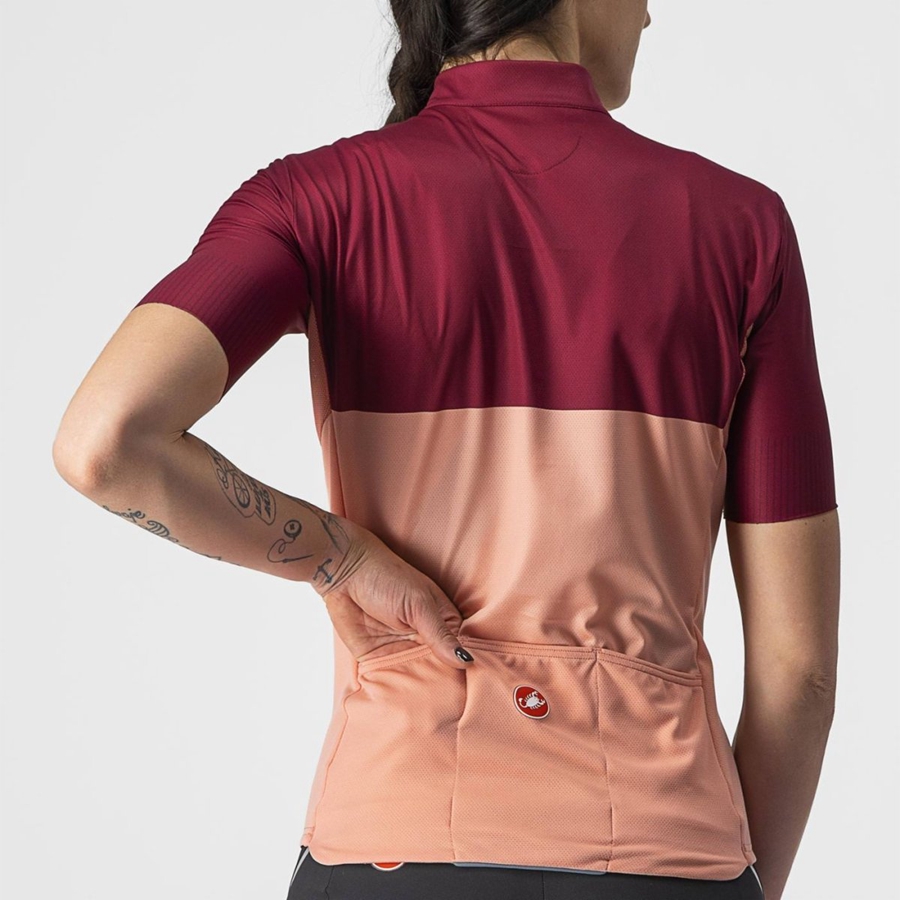 Camisa Castelli VELOCISSIMA Feminino Rosa Bordeaux | 953401PWH