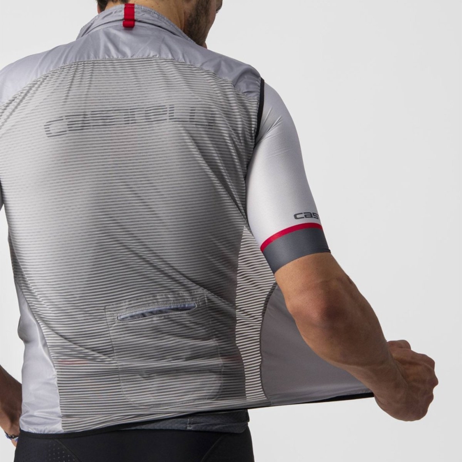 Colete Castelli ARIA Masculino Prateadas Cinzentas | 763450LHZ
