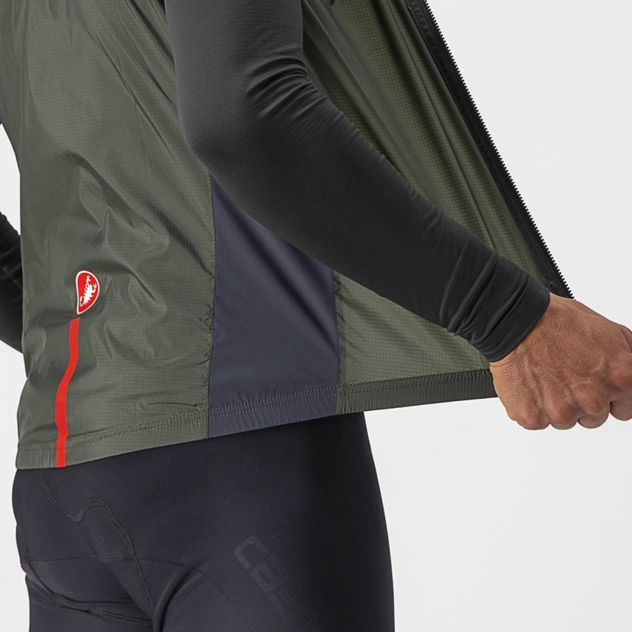 Colete Castelli SQUADRA STRETCH Masculino Verdes Cinzentas Escuro | 639120DYV