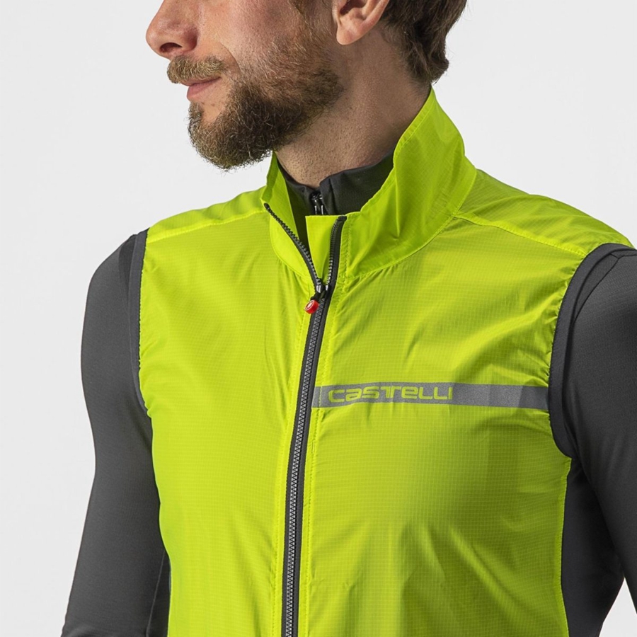 Colete Castelli SQUADRA STRETCH Masculino Luz Verdes Cinzentas Escuro | 286453NRZ