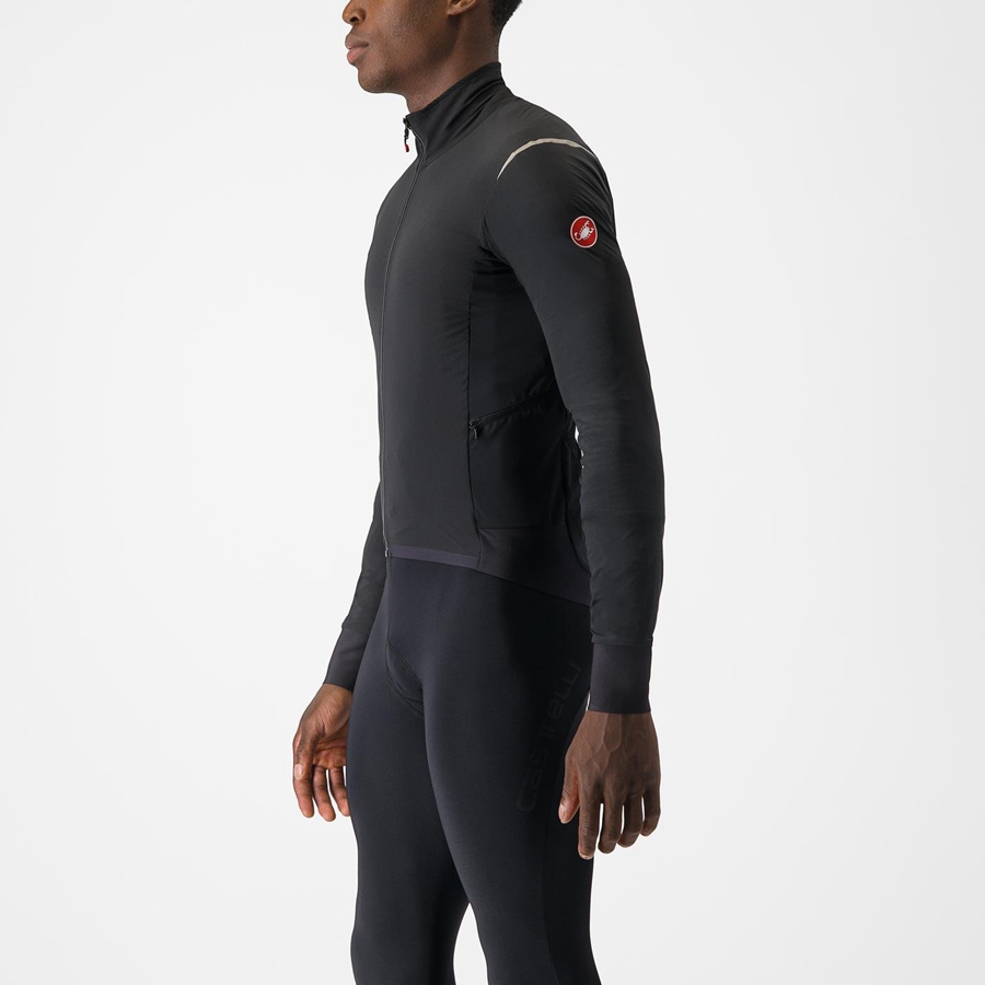 Jaquetas Castelli ALPHA FLIGHT ROS Masculino Pretas Prateadas Azul Claro | 972601FJD