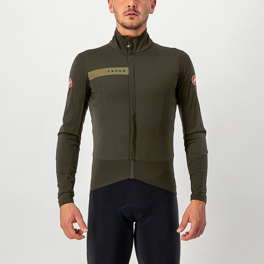 Jaquetas Castelli BETA RoS Masculino Verdes Verdes | 976425GFC