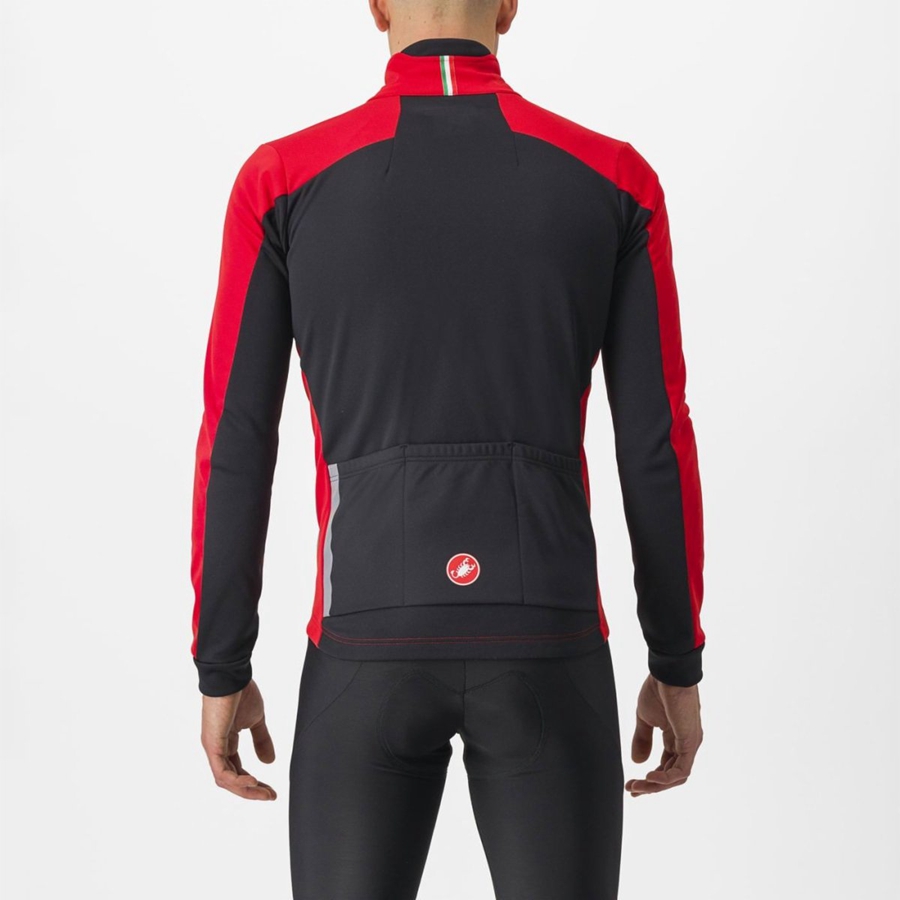Jaquetas Castelli ENTRATA Masculino Vermelhas Pretas Pretas | 510376AFN