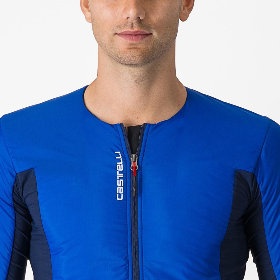 Jaquetas Castelli FLY JACK-SEY Masculino Azuis Azuis | 719268NOA