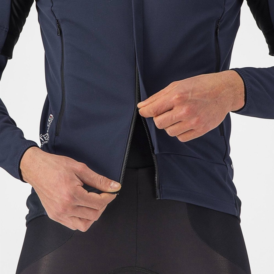 Jaquetas Castelli PERFETTO RoS 2 CONVERTIBLE Masculino Azuis Prateadas | 740215PES