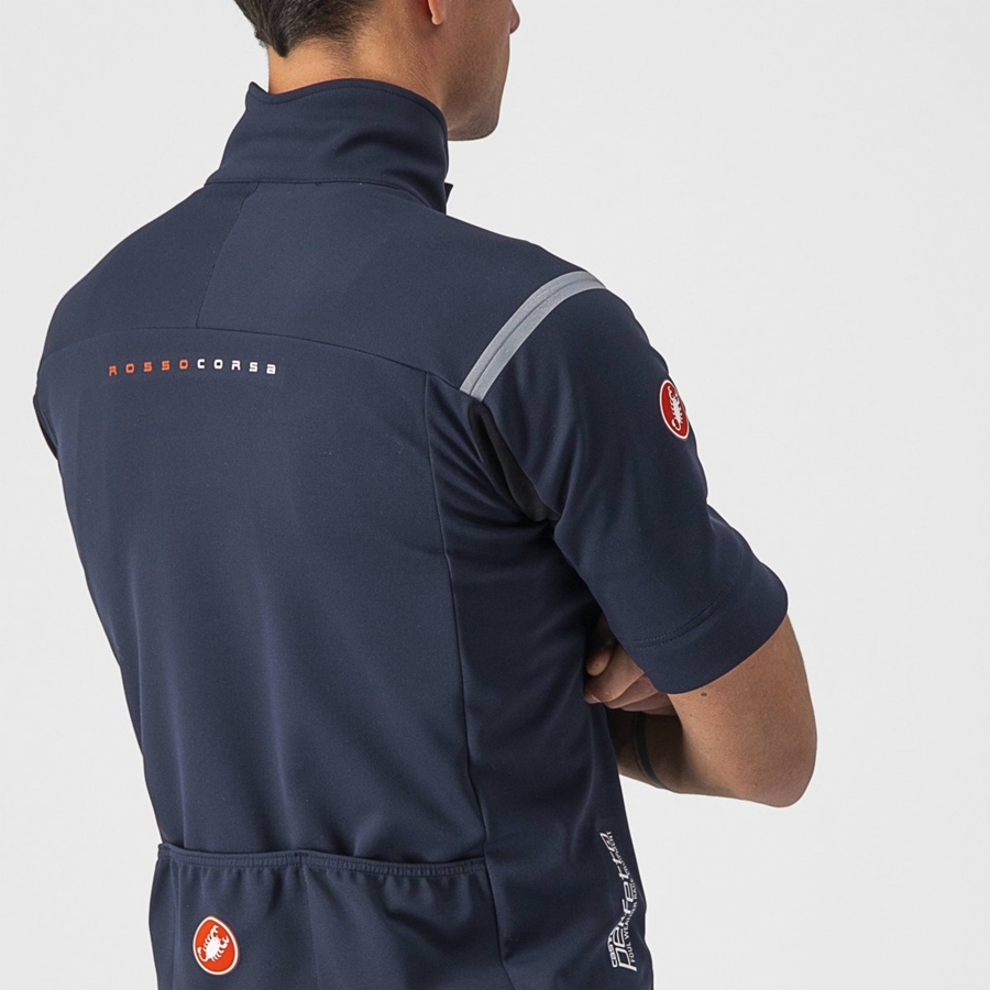 Jaquetas Castelli PERFETTO RoS 2 CONVERTIBLE Masculino Azuis Prateadas | 740215PES