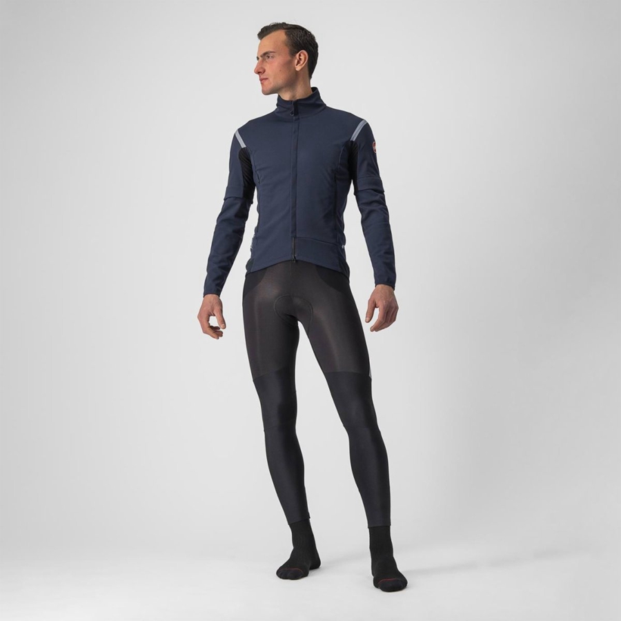 Jaquetas Castelli PERFETTO RoS 2 CONVERTIBLE Masculino Azuis Prateadas | 740215PES