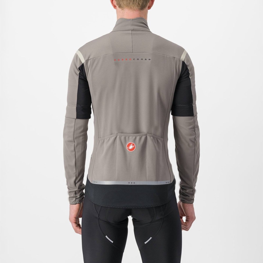 Jaquetas Castelli PERFETTO RoS 2 CONVERTIBLE Masculino Cinzentas Caqui Cinzentas | 708125ZDH