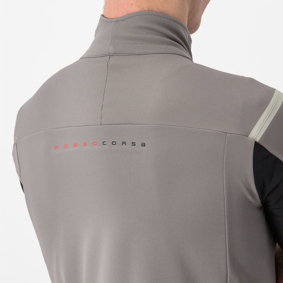 Jaquetas Castelli PERFETTO RoS 2 CONVERTIBLE Masculino Cinzentas Caqui Cinzentas | 708125ZDH